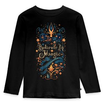 Whimsical Optimist - Kids' Premium Longsleeve Shirt - black - Front - AI Model Kid Male (0cm)