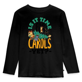 Festive Holiday Spirit - Kids' Premium Longsleeve Shirt - black - Front - AI Model Kid Male (0cm)