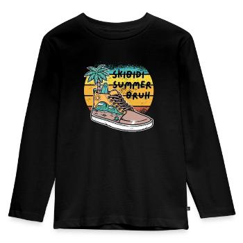 Letzter Schultag Habe ein Skibidi Sommer Bruh Geschenk - Kinder Premium Bio Langarmshirt - Schwarz - Vorne - AI Model Kid Male (0cm)