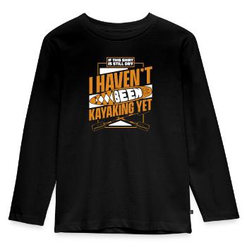 Kajak Kayak Kayaking - T-shirt manches longues Premium Enfant - noir - Devant - AI Model Kid Male (0cm)