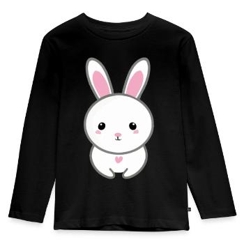 Lapin mignon - T-shirt manches longues Premium Enfant - noir - Devant - AI Model Kid Male (0cm)
