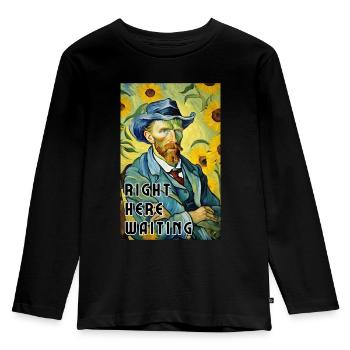 Right Here Waiting - Impressionism Painting - Kids' Premium Longsleeve Shirt - black - Front - AI Model Kid Male (0cm)