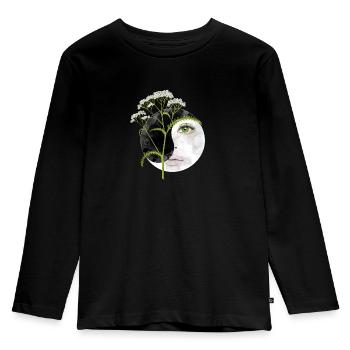 yarrow - Kids' Premium Longsleeve Shirt - black - Front - AI Model Kid Male (0cm)