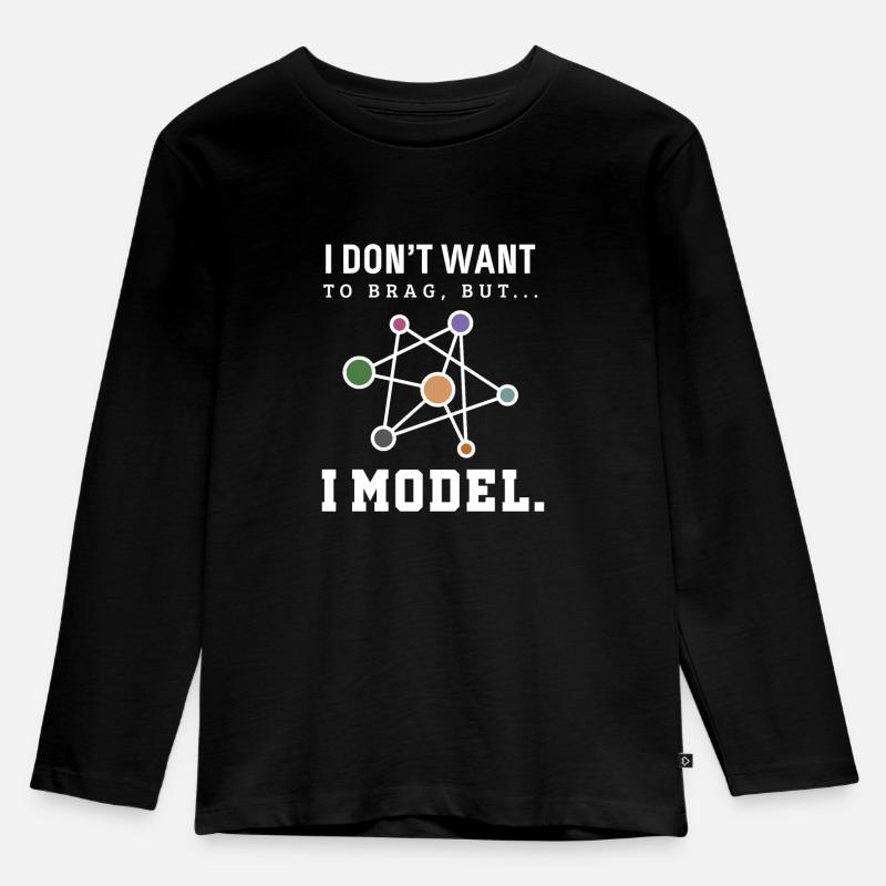 Big Data Model Funny Data Scientist Apparel - T-shirt manches longues Premium Enfant - noir