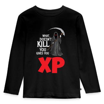 Gamer - Ekologisk långärmad premium-T-shirt barn - svart - Fram - AI Model Kid Male (0cm)