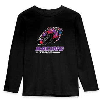 Motorcycle Racing - Superbike - Kids' Premium Longsleeve Shirt - black - Front - AI Model Kid Male (0cm)