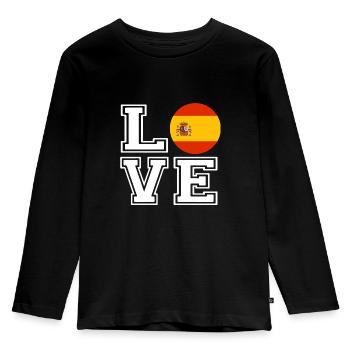 Amour Espagne / Liebe Espagne Pays Pays - T-shirt manches longues Premium Enfant - noir - Devant - AI Model Kid Male (0cm)