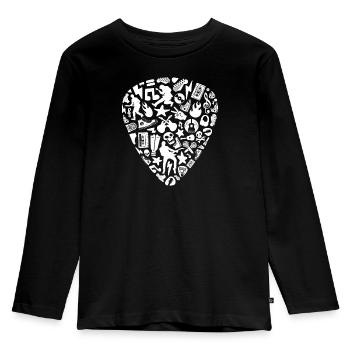 Bassista Basso Basso Chitarrista Basso Basso - Maglia a maniche lunghe ecologica premium per bambini - nero - Fronte - AI Model Kid Male (0cm)
