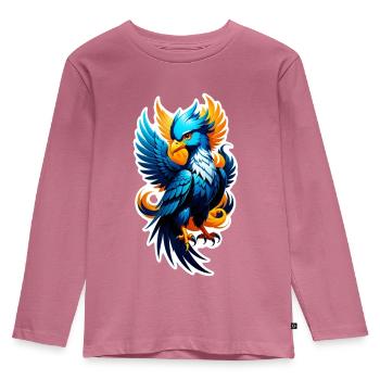 phenix - phoenix - oiseau de feu - T-shirt manches longues Premium Enfant - mauve - Devant - AI Model Kid Female (0cm)