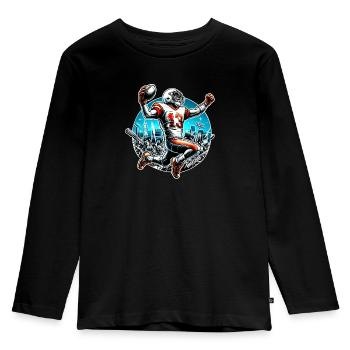 Touchdown de joueur de football américain - raffstaff ® - T-shirt manches longues Premium Enfant - noir - Devant - AI Model Kid Male (0cm)