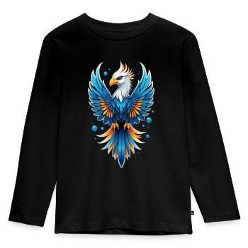 phenix - phoenix - oiseau de feu - T-shirt manches longues Premium Enfant - noir - Devant - AI Model Kid Male (0cm)