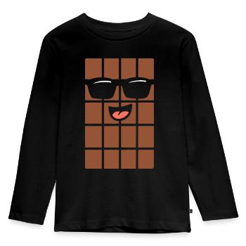 Chocolate - Kids' Premium Longsleeve Shirt - black - Front - AI Model Kid Male (0cm)