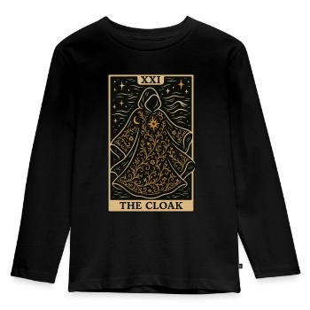 Sewing Tarot Card – The Cloak - Kids' Premium Longsleeve Shirt - black - Front - AI Model Kid Male (0cm)