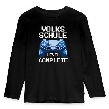 Hasta La Vista Volksschule - Kinder Premium Bio Langarmshirt - Schwarz - Vorne - AI Model Kid Male (0cm)