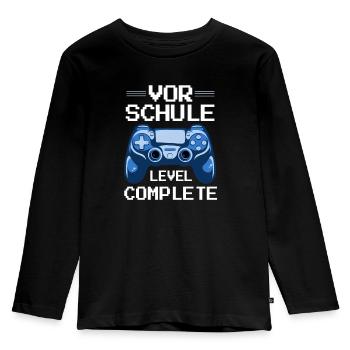 Vorschulkind Verabschieden Kindergarten Vorschule - Kinder Premium Bio Langarmshirt - Schwarz - Vorne - AI Model Kid Male (0cm)