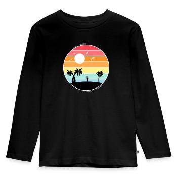 Sunset - Kids' Premium Longsleeve Shirt - black - Front - AI Model Kid Male (0cm)