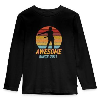 Awesome Since 2011 - Kids' Premium Longsleeve Shirt - black - Front - AI Model Kid Male (0cm)