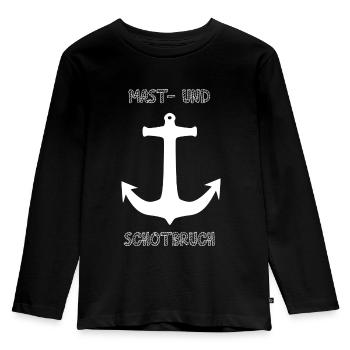 Mast and Schotbruch anchor sailors sail - Kids' Premium Longsleeve Shirt - black - Front - AI Model Kid Male (0cm)
