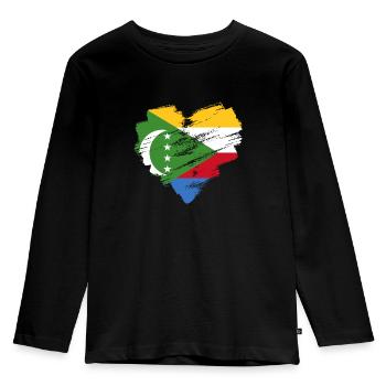 Comoros - Kids' Premium Longsleeve Shirt - black - Front - AI Model Kid Male (0cm)