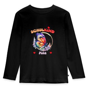 Schoolchild Mila - Kids' Premium Longsleeve Shirt - black - Front - AI Model Kid Male (0cm)