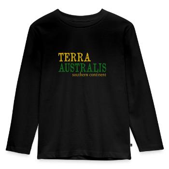 Terra Australis - southern continent - Kids' Premium Longsleeve Shirt - black - Front - AI Model Kid Male (0cm)