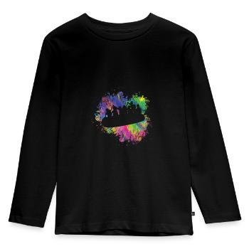 Navigation de plaisance d’été colorée - T-shirt manches longues Premium Enfant - noir - Devant - AI Model Kid Male (0cm)