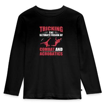 Trick fighting et acrobaties Acrobaties Freestyle - T-shirt manches longues Premium Enfant - noir - Devant - AI Model Kid Male (0cm)