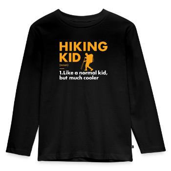 Hiker Kid Definition Hiking - Kinder Premium Bio Langarmshirt - Schwarz - Vorne - AI Model Kid Male (0cm)