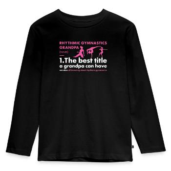 Gymnaste Mapo-Pa Définition Gymnastique rythmique - T-shirt manches longues Premium Enfant - noir - Devant - AI Model Kid Male (0cm)