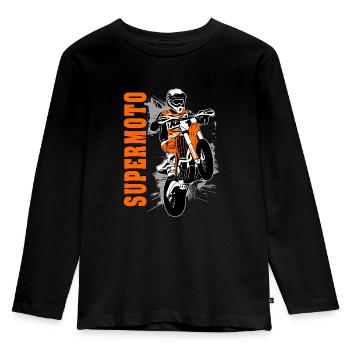 Supermoto - Supermotard - Kids' Premium Longsleeve Shirt - black - Front - AI Model Kid Male (0cm)