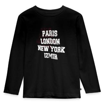 Izmir City - Kids' Premium Longsleeve Shirt - black - Front - AI Model Kid Male (0cm)