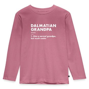 Dalmatian Grandpa Definition - Kinder Premium Bio Langarmshirt - Mauve - Vorne - AI Model Kid Female (0cm)
