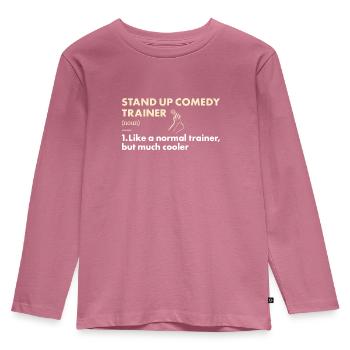 Comedian Trainer Definition Stand Up Comedy - Kinder Premium Bio Langarmshirt - Mauve - Vorne - AI Model Kid Female (0cm)