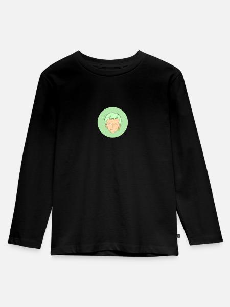 Roronoa Zoro - Kinder Premium Bio Langarmshirt - Schwarz