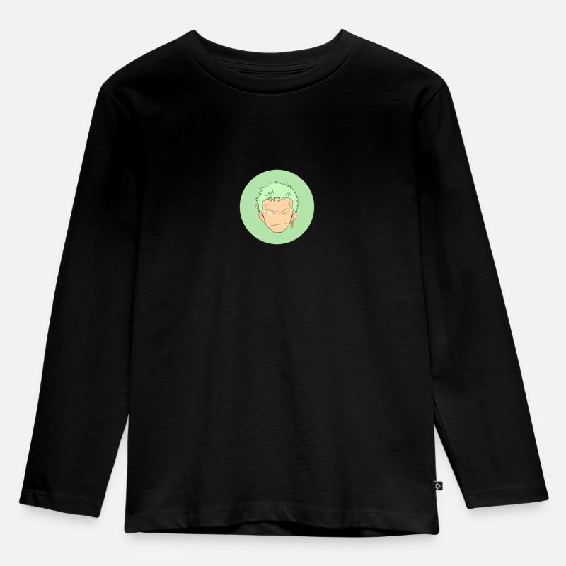 Roronoa Zoro - Kinder Premium Bio Langarmshirt - Schwarz