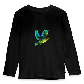 Pigeon Gift Idea Animals Kids Birthday - Kids' Premium Longsleeve Shirt - black - Front - AI Model Kid Male (0cm)