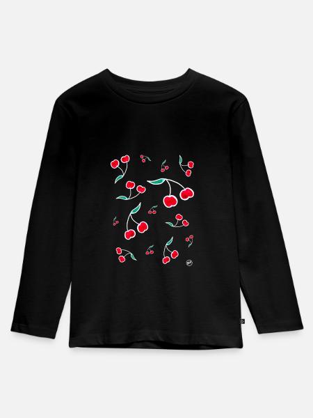 *BAM* be_cherry - Kinder Premium Bio Langarmshirt - Schwarz