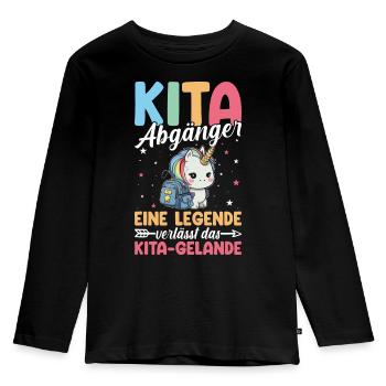 A legend leaves the site Kita Absolvent - Kids' Premium Longsleeve Shirt - black - Front - AI Model Kid Male (0cm)