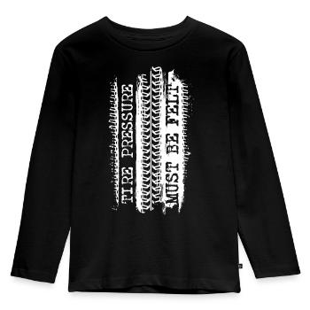 wheel profile track tire pressure cyclist funny funny - Kids' Premium Longsleeve Shirt - black - Front - AI Model Kid Male (0cm)