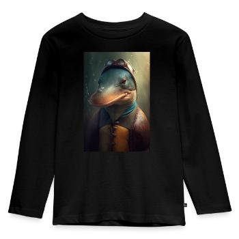 Ornithorynque - T-shirt manches longues Premium Enfant - noir - Devant - AI Model Kid Male (0cm)