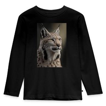 Lynx Wildcat - Kids' Premium Longsleeve Shirt - black - Front - AI Model Kid Male (0cm)