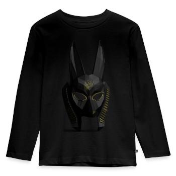 Anubis - Kinder Premium Bio Langarmshirt - Schwarz - Vorne - AI Model Kid Male (0cm)