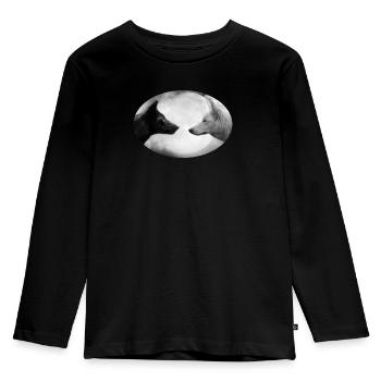 loup - T-shirt manches longues Premium Enfant - noir - Devant - AI Model Kid Male (0cm)