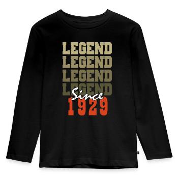 Jahrgang Geboren in einem Monat 1929 Geschenk zum 95. Jahrestag - Kinder Premium Bio Langarmshirt - Schwarz - Vorne - AI Model Kid Male (0cm)