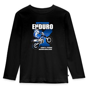 Enduro Offroad - Kids' Premium Longsleeve Shirt - black - Front - AI Model Kid Male (0cm)