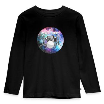 Drums Drummer Gift - T-shirt manches longues Premium Enfant - noir - Devant - AI Model Kid Male (0cm)