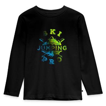 Ski jumping - Kids' Premium Longsleeve Shirt - black - Front - AI Model Kid Male (0cm)