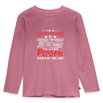 Graphistes - T-shirt manches longues Premium Enfant - mauve - Devant - AI Model Kid Female (0cm)