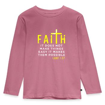 Jesus - Kinder Premium Bio Langarmshirt - Mauve - Vorne - AI Model Kid Female (0cm)