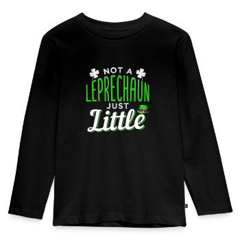 St Patrick's Day - Kids' Premium Longsleeve Shirt - black - Front - AI Model Kid Male (0cm)